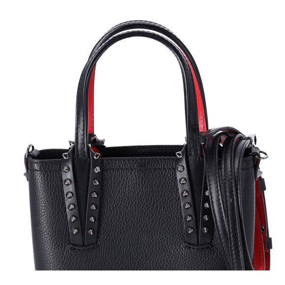 Christian Louboutin Cabata NS Mini Tote Crossbody Bag Black Leather - Picture 2 of 6